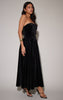 Black Velvet Bandeau Maxi Dress