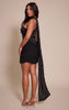 Shape Black Drape Scarf Detail Mini Dress