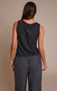 Charcoal Soft Knit V Neck Slouchy Vest Top