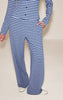 Navy Soft Fleece Pinstripe Straight Leg Pant