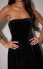 Black Velvet Bandeau Maxi Dress