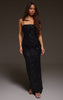 Black Sequin Wrap Detail Strappy Maxi Dress