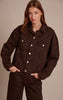 Dark Chocolate Oversized Classic Denim Jacket