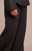 Charcoal Grey Brushed Pinstripe Pants