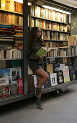 Khaki Pinstripe Tailored Woven Boxy Balloon Sleeve Blazer