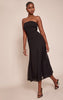 Black Bandeau Godet Midaxi Dress