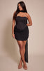 Shape Black Drape Scarf Detail Mini Dress