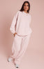 Baby Pink PLT Embossed Wide Leg Sweatpants