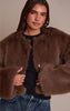Brown Cropped Fur Coat
