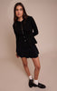 Black Soft Knitted Pleated Mini Skirt