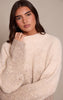 Beige Ombre Crew Neck Knitted Sweater