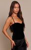Black Velvet Structured Corset Top