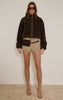Beige Fur Hot Pants