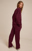 Wine Oversized Sweat Tracksuit Set