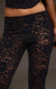 Black Lace Mid Rise Skinny Flares