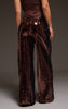 Dark Chocolate Sequin Wide Leg Floaty Pants