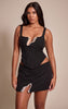 Shape Black Diamante Wave Trim Corset Top