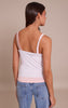 Grey Marl Overlay Detail Strappy Vest Top