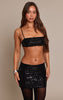 Black Sequin Bralette Top