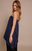 Navy Woven Bandeau Asymmetric Hem Floaty Long Top