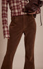 Chocolate Faux Suede Flared Pants