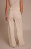 Sand Cord Tailored Tie Detail Wide Leg Pants