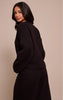 Petite Black Soft Touch Zip Through Sweatshirt