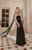 Premium Black Sheer Disc Sequin Scarf Detail Bandeau Maxi Dress