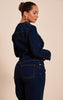Shape Indigo Stretch Denim Fitted Jacket