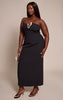 Plus Black Trim Detail Bandeau Bodycon Maxi Dress