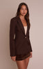 Chocolate Cinch Hip Blazer