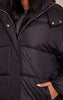 Tall Black Oversized Hooded Puffer Jacket
