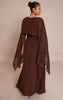 Plus Chocolate Cape Detail Maxi Dress