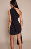 Black Chiffon Draped Detail Mini Dress