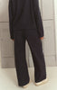 Navy Soft Touch Pintuck Wide Leg Sweatpants