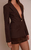 Chocolate Cinch Hip Blazer