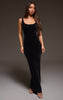 Black Velvet Scoop Back Maxi Dess