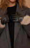 Black Contrast Fur Trim Gloves
