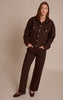 Dark Chocolate Oversized Classic Denim Jacket