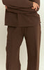 Chocolate Interlock Pintuck Straight Leg Sweatpants