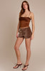 Dark Chocolate Contrast Bust Panel Strappy Cami Top