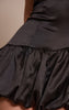 Black Satin Halterneck Puff Ball Romper