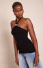 Black Halter Neck Trim Detail Top