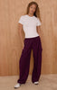 Plum Woven Wide Leg Cargos