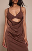 Chocolate Underwired Strappy Maxi Dress
