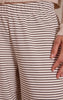 Chocolate Stripe Heavy Cotton Wide Leg Pants