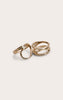 Gold Abstract Multipack Rings