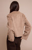 Taupe Brushed Wool Single Breasted Jacket