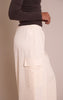 Cream Woven Wide Leg Cargos