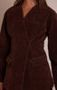 Chocolate Faux Suede Asymmetric Blazer